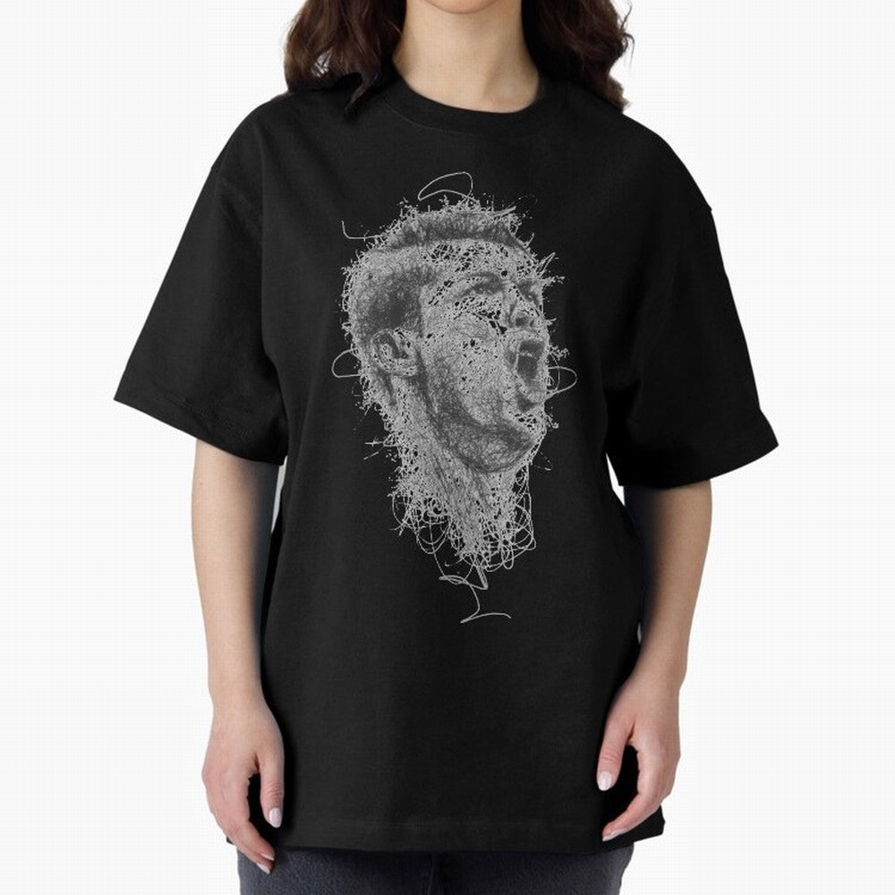 Painting Ronaldo Art Oversized T-Shirt Celebrate the Magic of FIFA World Cup 2026 USA Canada Mexico for Fans of Messi, CR7 and Mbappe and Brazil, Portugal and Argentina, Bringing Football Passion, Legendary Performances, Festival Vibes and
