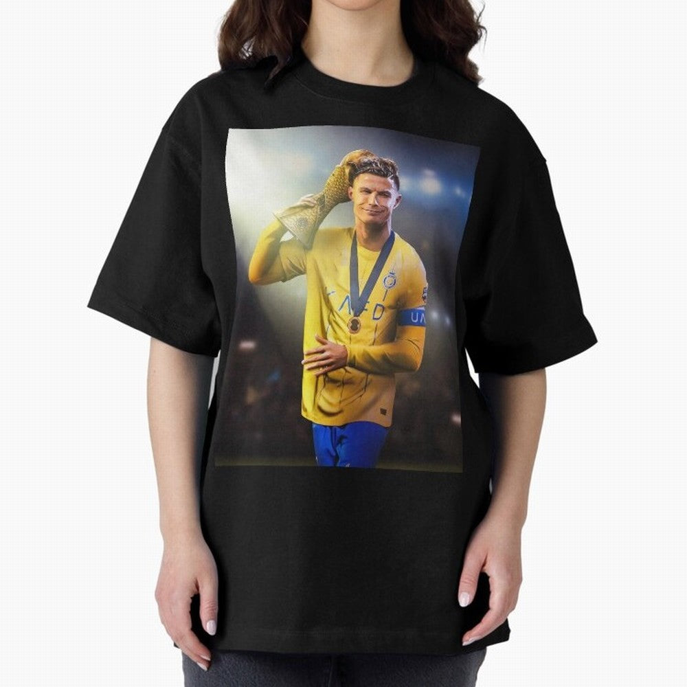Cristiano Ronaldo Oversized T-Shirt Celebrate Football Dreams Across Match Day Hype around FIFA World Cup 2026 Group Stage, Neymar, Portugal, Fan Favorite Moments, National Team Passion, Big Match Drama and Soccer History; Made for Collectors Who