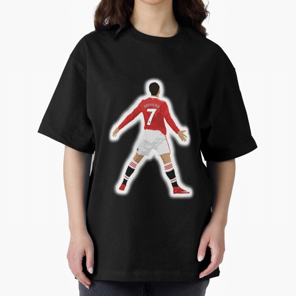 Art Cristiano Ronaldo Oversized T-Shirt Experience FIFA World Cup 2026 with Neymar, Portugal, Spain and Germany Energy, Game Day Rituals, Football Legends, Country Pride and the Road to the Final; Ideal for Football Dads, Football Moms, Friends,