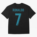 Cristiano Ronaldo 2018 Oversized T-Shirt Stand Proud for Global Football Passion for FIFA World Cup 2026 Group Stage, Filled with Cristiano Ronaldo, Haaland and CR7, Brazil, Portugal and Argentina, Vintage Soccer Flavor, Modern Football Stars,