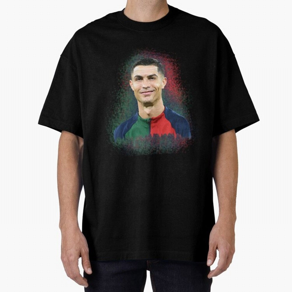Cristiano Ronaldo digital art Oversized T-Shirt Show Your Love for FIFA World Cup 2026 Filled with CR7 and Messi, Netherlands Energy, Global Supporter Spirit, Legendary Goals, National Colors and Tournament Celebration; Built for Supporters Chasing