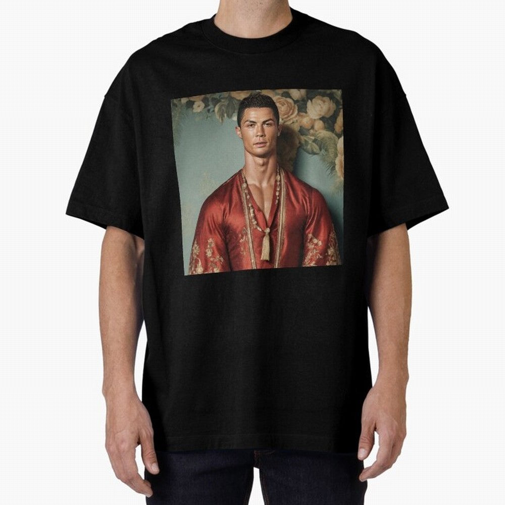 Cristiano Ronaldo Oversized T-Shirt Keep the Match Day Mood of FIFA World Cup 2026 Group Stage Spirit, Celebrating England and Germany, Messi, Neymar and Mbappe, Supporter Pride, Iconic Celebrations, Legendary Names and Global Match Day Energy;
