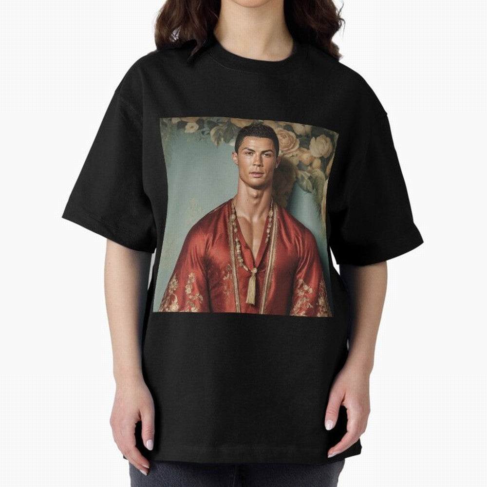 Cristiano Ronaldo Oversized T-Shirt Keep the Match Day Mood of FIFA World Cup 2026 Group Stage Spirit, Celebrating England and Germany, Messi, Neymar and Mbappe, Supporter Pride, Iconic Celebrations, Legendary Names and Global Match Day Energy;