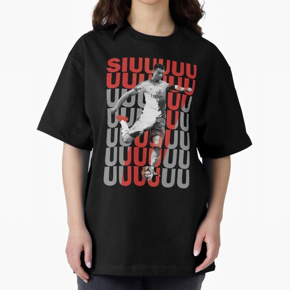 Siuuuuuu Cristiano Ronaldo Oversized T-Shirt Show Fan Pride Across the FIFA World Cup 2026 Journey through Haaland and Mbappe Highlights, Portugal Pride, Champion Mindset, Group Stage Buzz, Knockout Tension and Passionate Fan Culture; Perfect for