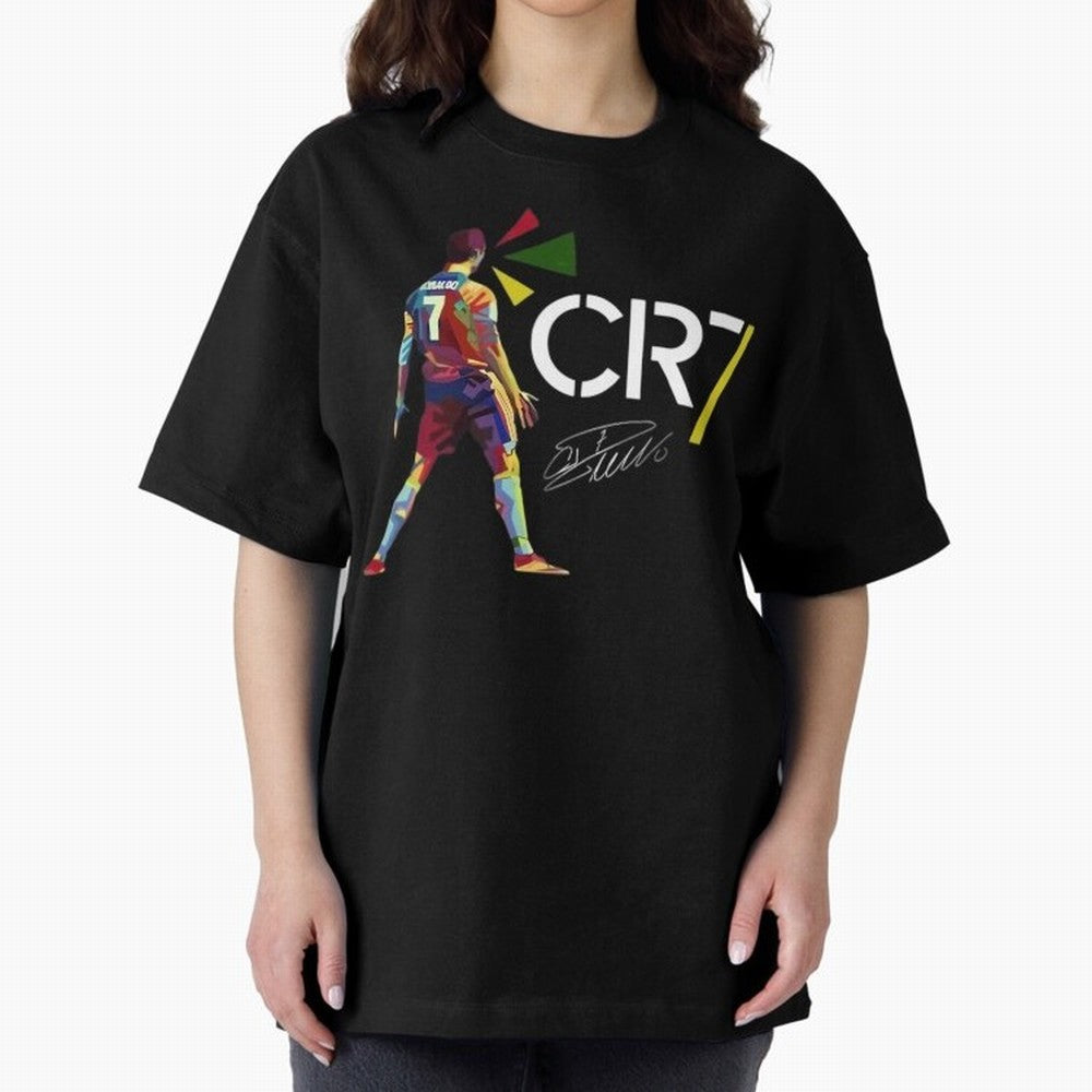 Cr7 Cristiano Ronaldo Signature Oversized T-Shirt Bring Home FIFA World Cup 2026 USA Canada Mexico Driven by Haaland and Mbappe, Netherlands Energy, Sports Nostalgia, International Competition, Famous Players and Unforgettable Victories; Ideal for