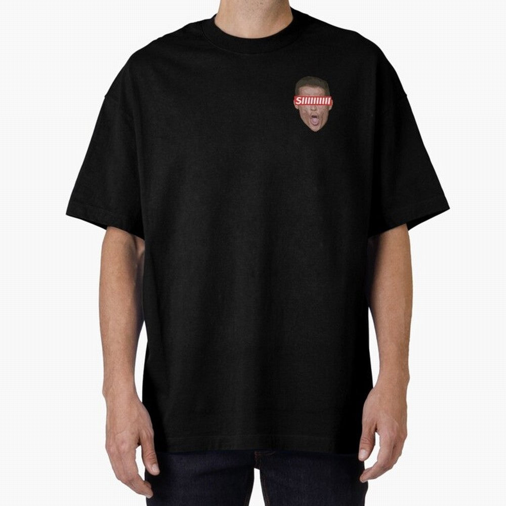 SIIII - Cristiano Ronaldo - Floating Head Oversized T-Shirt Show Support during FIFA World Cup 2026 Spirit, Centered on France, Haaland and Mbappe, Stadium Memories, Football Loyalty, International Chants and Championship Tradition; Ideal for
