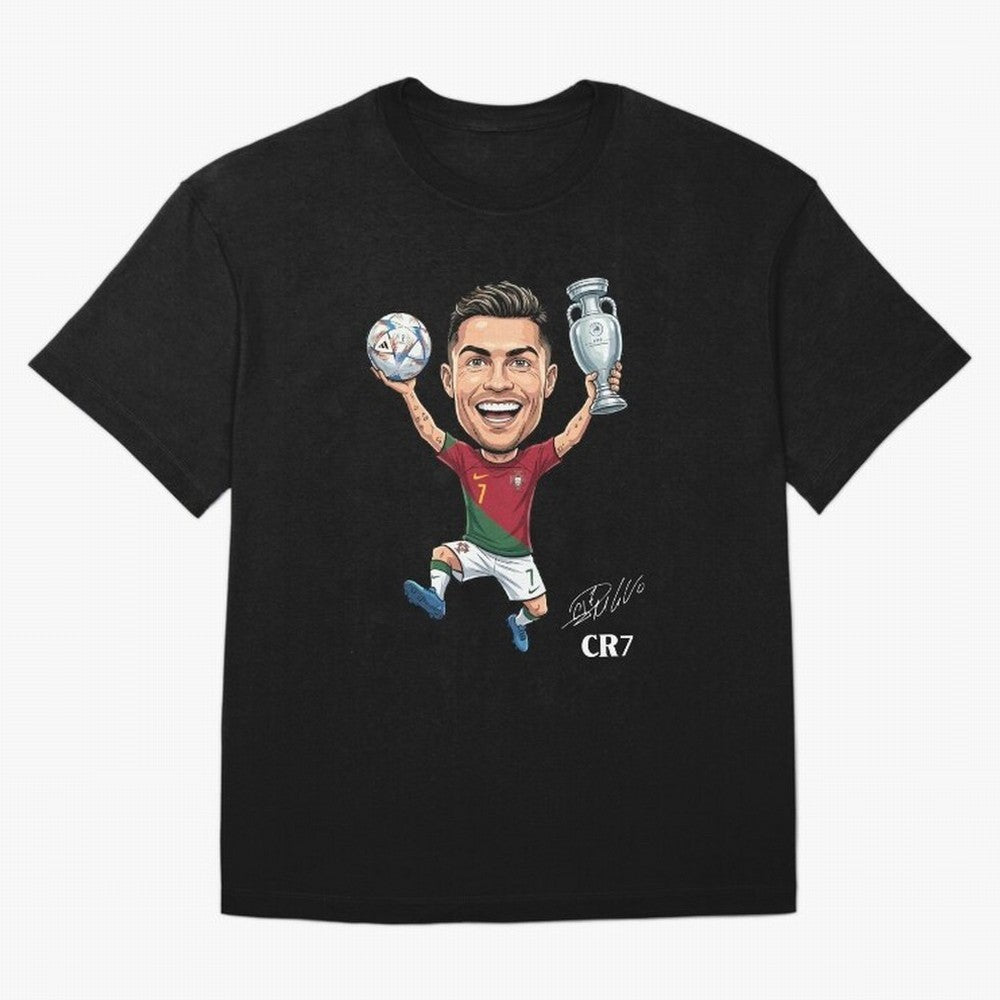 Cristiano Ronaldo Campion Oversized T-Shirt Celebrate the Next Chapter of FIFA World Cup 2026 USA Canada Mexico with Neymar, France and Portugal Energy, Champion Mindset, Group Stage Buzz, Knockout Tension and Passionate Fan Culture; Made for