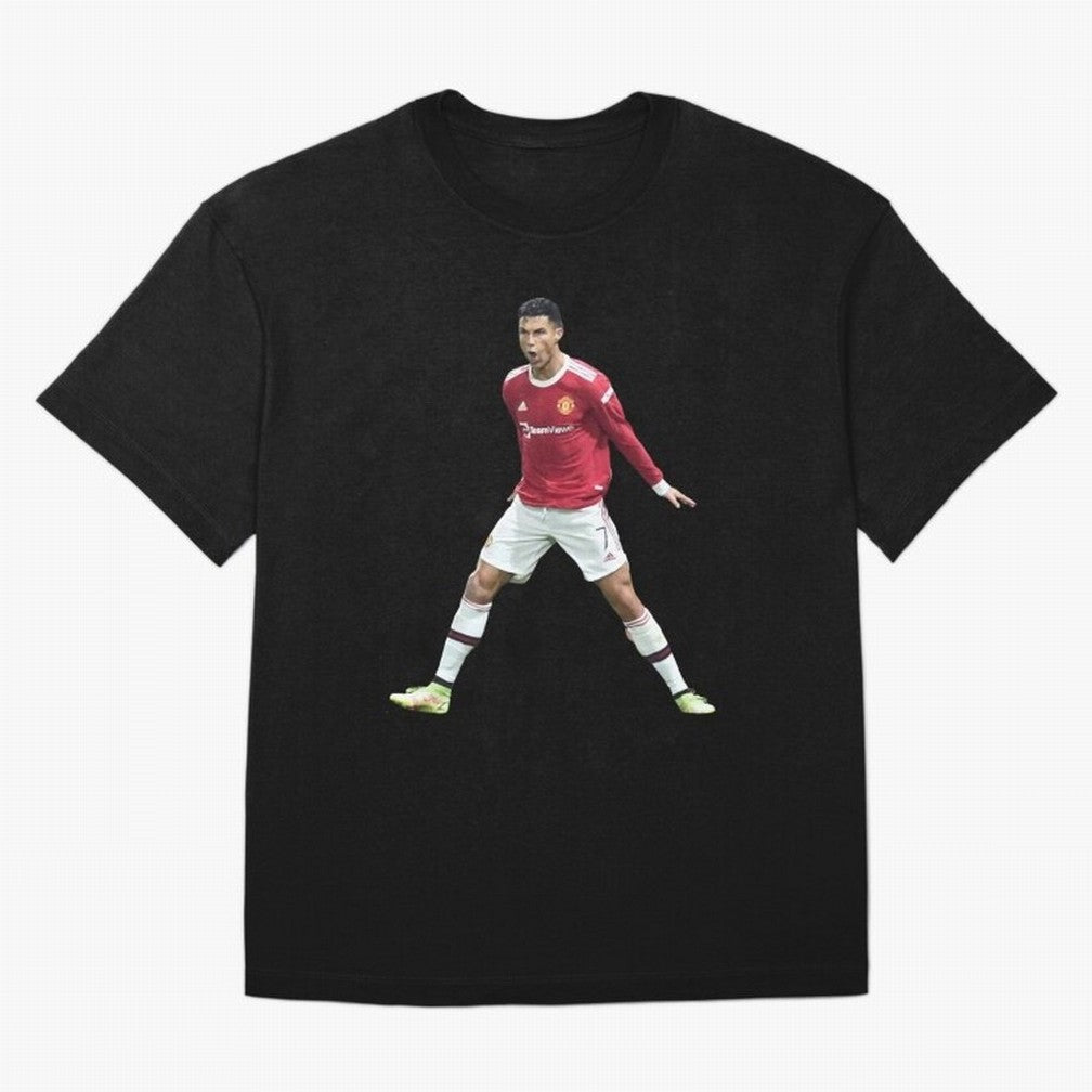 Ronaldo in Flight Oversized T-Shirt Bring Legendary Rivalry Energy to Global Football Passion for FIFA World Cup 2026 Group Stage, Capturing Cristiano Ronaldo, Haaland and CR7, Argentina, France and Brazil, Game Day Rituals, Football Legends,
