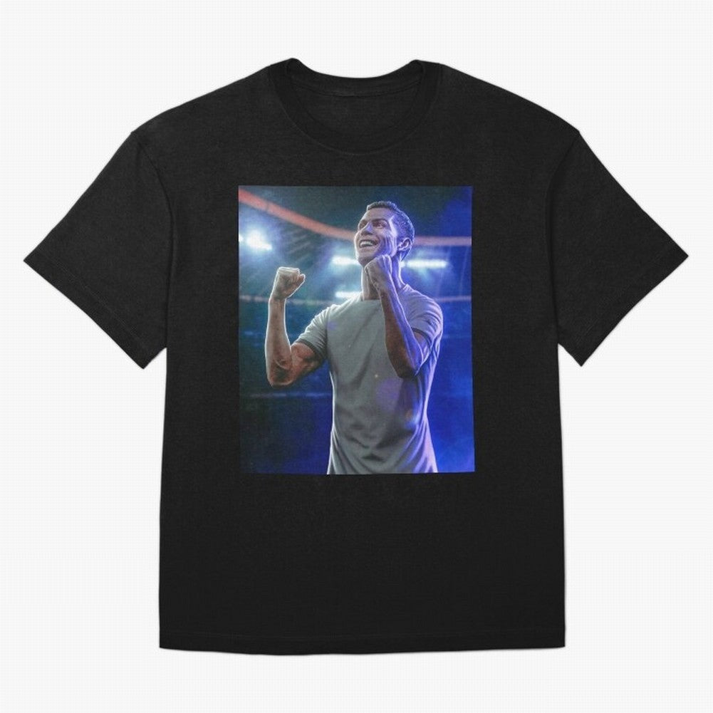 Cristiano Ronaldo Oversized T-Shirt Carry the Dream of FIFA World Cup 2026 USA Canada Mexico for Fans of Messi, CR7 and Mbappe and Spain and Netherlands, Bringing Soccer Culture, Superstar Moments, National Team Dreams and Competitive Fire; Built