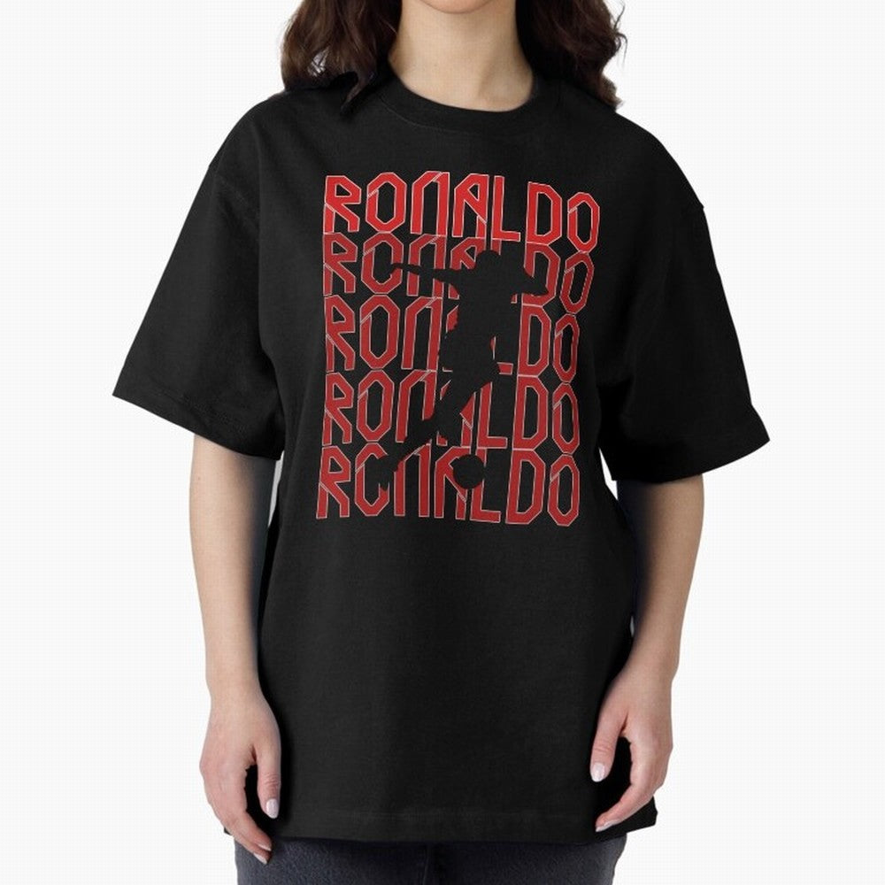 Cristiano Ronaldo Oversized T-Shirt Treasure Match Day Hype around FIFA World Cup 2026, Mbappe and Neymar, Spain and Netherlands, Retro Football Energy, Iconic Rivalries, Trophy Chase Drama and Stadium Atmosphere; Ideal for Fans Who Follow Messi,