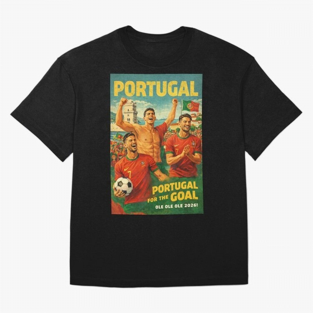 Portugal Lisbon Bel¨¦m Tower Cristiano Ronaldo FIFA World Cup Football Celebration Oversized T-Shirt Make Your Look Match Match Day Hype around FIFA World Cup 2026 USA Canada Mexico, CR7 and Messi, England and Germany, Stadium Chants, National