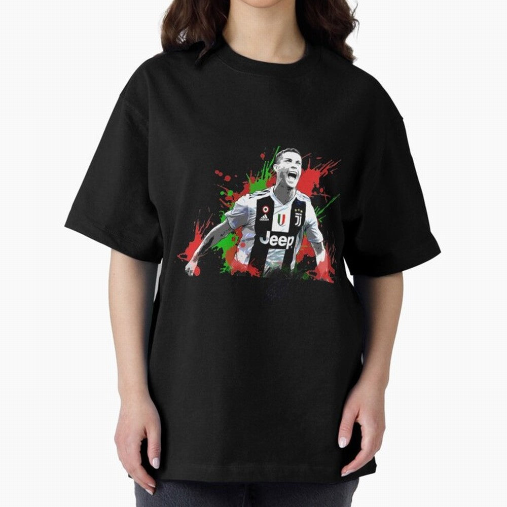 Cristiano Ronaldo Cristiano Ronaldo Oversized T-Shirt Make Memories around FIFA World Cup 2026 Centered on Haaland, Spain Energy, Worldwide Fan Energy, Dramatic Goals, Stadium Lights and Championship Celebrations; Perfect for Supporters Who Want