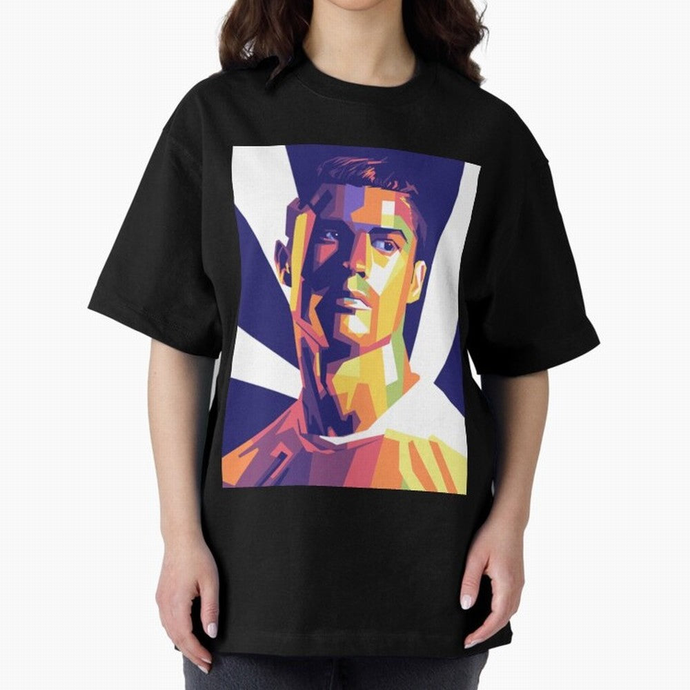 Cristiano Ronaldo cristiano ronaldo Oversized T-Shirt Feel the Trophy Chase of the FIFA World Cup 2026 Group Stage Journey through Haaland and Mbappe Highlights, England, France and Netherlands Pride, Vintage Soccer Flavor, Modern Football Stars,