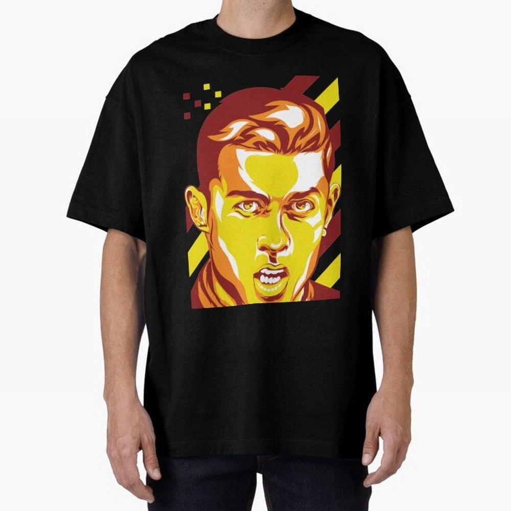 Cristiano Ronaldo Cristiano Ronaldo Oversized T-Shirt Relive the Noise and Pride of the FIFA World Cup 2026 Journey through Messi, Neymar and Mbappe Highlights, England, France and Netherlands Pride, Vintage Soccer Flavor, Modern Football Stars,
