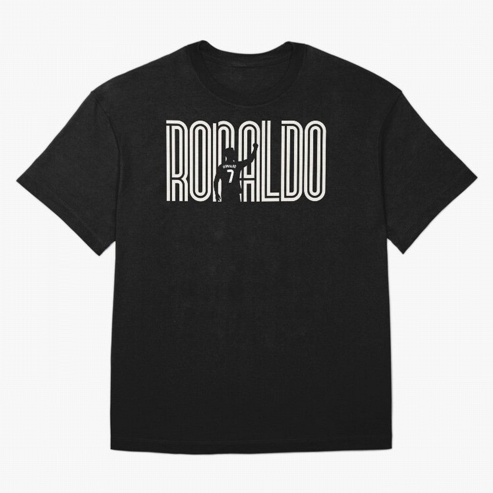 Fan Art - Cristiano Ronaldo (CR7) - Black Edition Oversized T-Shirt Embrace Global Football Passion for FIFA World Cup 2026 Group Stage, Connected to Neymar, England, Game Day Rituals, Football Legends, Country Pride and the Road to the Final;