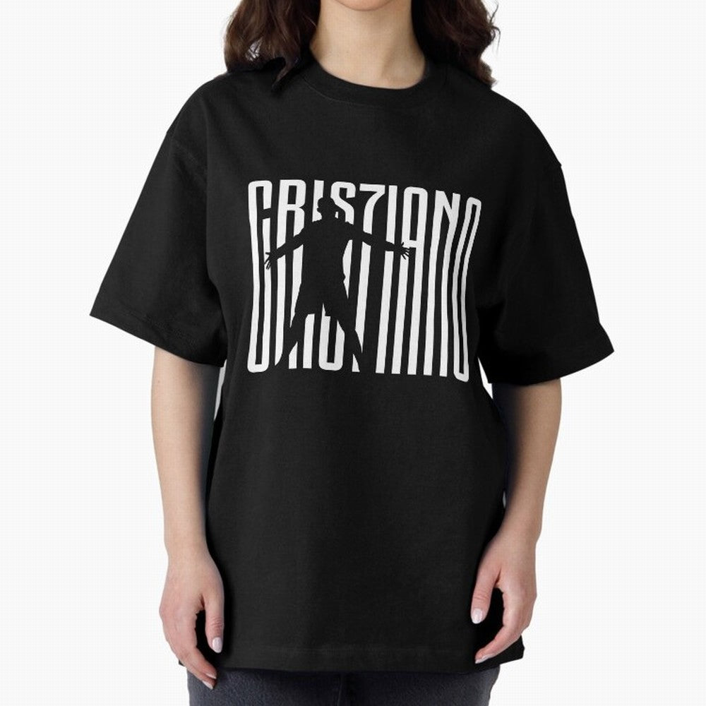 Cristiano Ronaldo Oversized T-Shirt Show Passion for the Stars of FIFA World Cup 2026 USA Canada Mexico Filled with CR7 and Messi, England Energy, Retro Football Energy, Iconic Rivalries, Trophy Chase Drama and Stadium Atmosphere; Ideal for