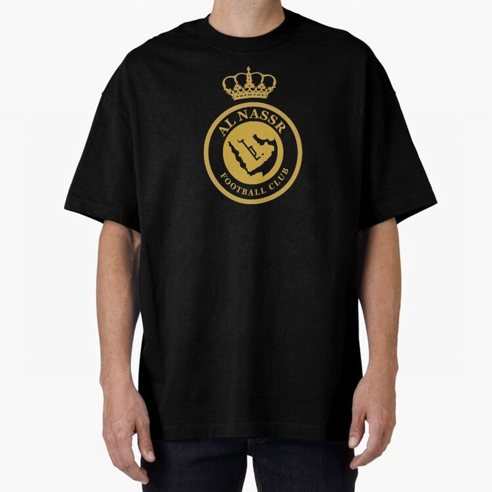 Al-Nassr Football Club - Oversized T-Shirt Live the Energy of Match Day Hype around FIFA World Cup 2026 Group Stage, Messi and Cristiano Ronaldo, Argentina, France and Brazil, Fan Favorite Moments, National Team Passion, Big Match Drama and Soccer