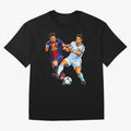 2 GOATS Oversized T-Shirt Create FIFA World Cup 2026 for Fans of Messi, Neymar and Mbappe and Spain, Bringing Championship Spirit, Famous Goals, Roaring Crowds and International Football Unity; Great for Watch Parties, Sports Bars, Family Nights,