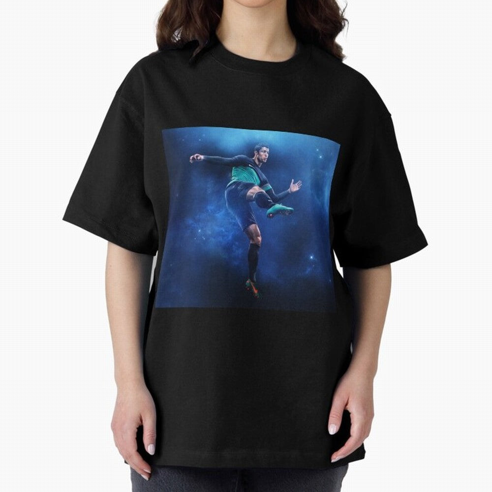 cristiano ronaldo #005 Oversized T-Shirt Support Global Football Passion for FIFA World Cup 2026 USA Canada Mexico, Highlighting Haaland, Spain and Netherlands, Retro Football Energy, Iconic Rivalries, Trophy Chase Drama and Stadium Atmosphere;