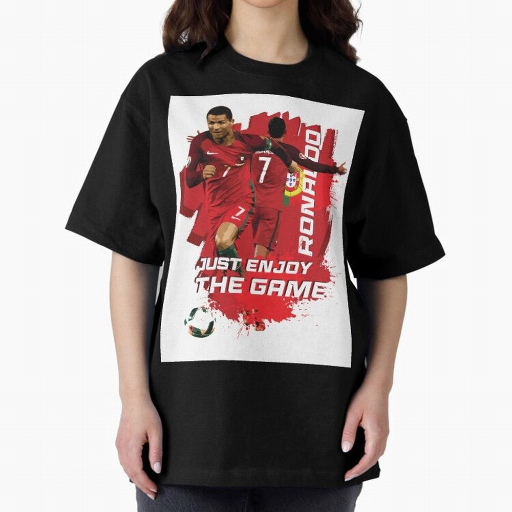 Cristiano Ronaldo Oversized T-Shirt Unlock Match Day Hype around FIFA World Cup 2026 USA Canada Mexico, Mbappe, Argentina, France and Brazil, Match Day Excitement, Supporter Culture, Golden Goals and Global Football Passion; Created for Match Day