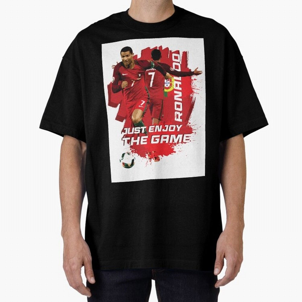 Cristiano Ronaldo Oversized T-Shirt Unlock Match Day Hype around FIFA World Cup 2026 USA Canada Mexico, Mbappe, Argentina, France and Brazil, Match Day Excitement, Supporter Culture, Golden Goals and Global Football Passion; Created for Match Day