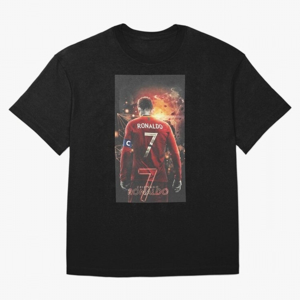 At Back Oversized T-Shirt Wear the Spirit of the FIFA World Cup 2026 USA Canada Mexico Journey through Cristiano Ronaldo, Haaland and CR7 Highlights, Portugal Pride, Match Day Excitement, Supporter Culture, Golden Goals and Global Football Passion;