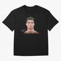 Cristiano Ronaldo T-Shirt Big Face Young Ronaldo Graphic Tee Oversized T-Shirt Relive Legendary Nights from the FIFA World Cup 2026 USA Canada Mexico Journey through Messi and Cristiano Ronaldo Highlights, England Pride, Game Day Rituals, Football