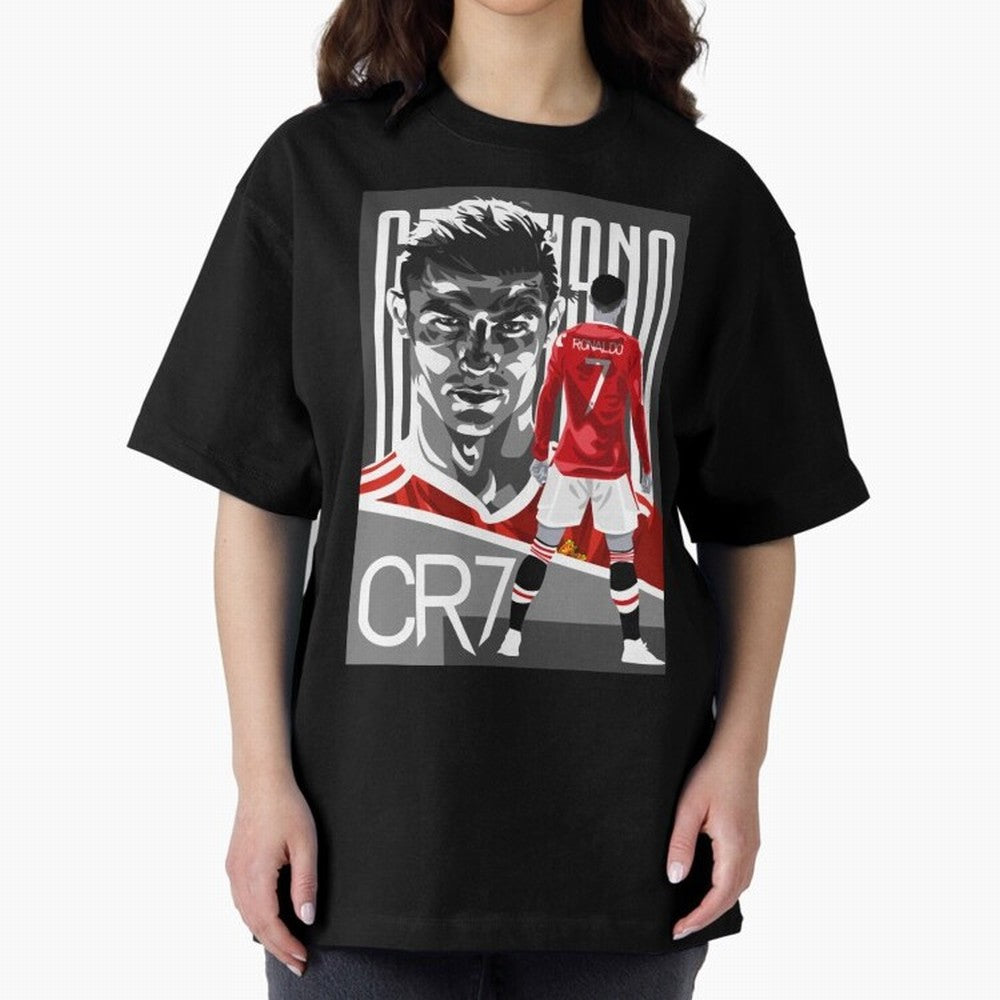 Cristiano Ronaldo in Red Oversized T-Shirt Bring a Champion Mindset to Global Football Passion for FIFA World Cup 2026 Group Stage, Celebrating CR7 and Messi, England, Supporter Pride, Iconic Celebrations, Legendary Names and Global Match Day