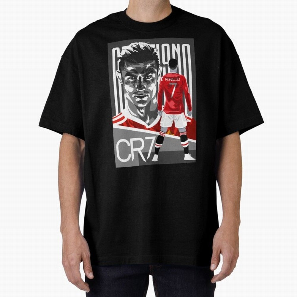 Cristiano Ronaldo in Red Oversized T-Shirt Bring a Champion Mindset to Global Football Passion for FIFA World Cup 2026 Group Stage, Celebrating CR7 and Messi, England, Supporter Pride, Iconic Celebrations, Legendary Names and Global Match Day