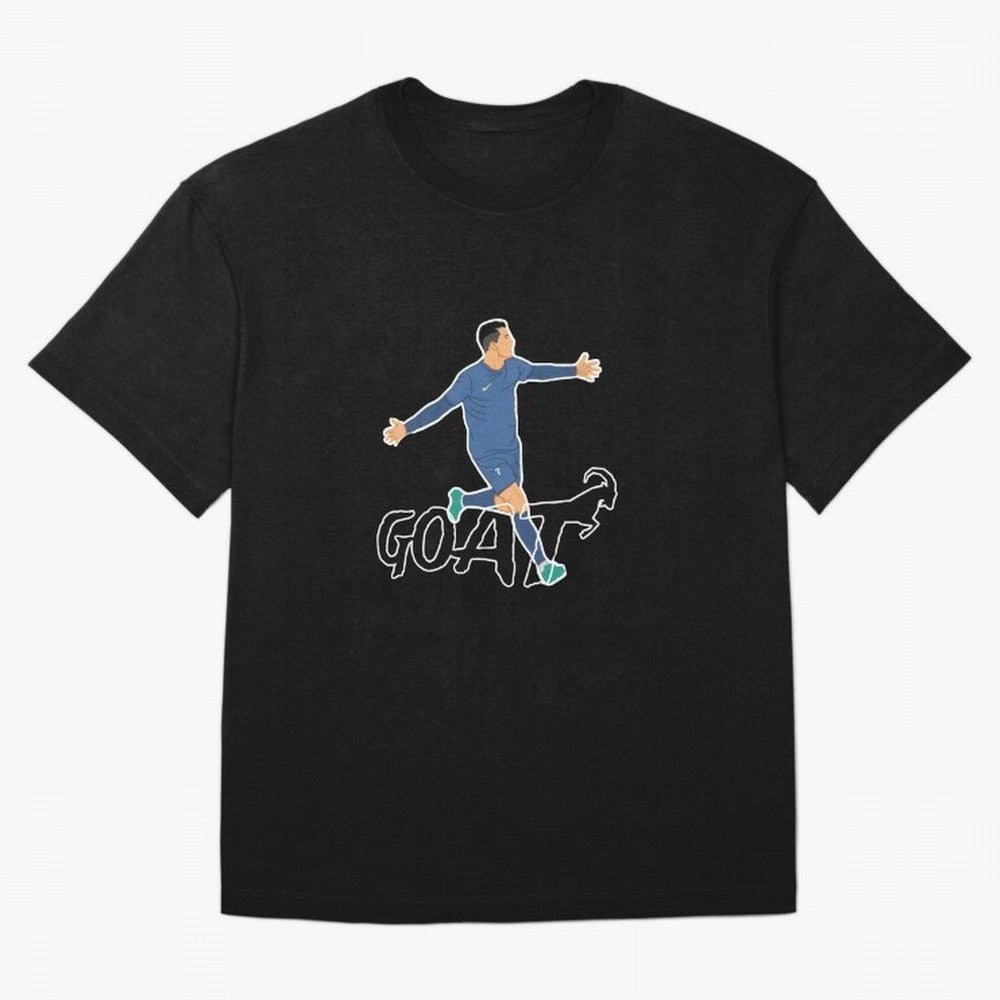 Cristiano Ronaldo - GOAT Oversized T-Shirt Celebrate National Team Dreams in Global Football Passion for FIFA World Cup 2026, Connected to Messi, Neymar and Mbappe, Portugal, Spain and Germany, Football Passion, Legendary Performances, Festival