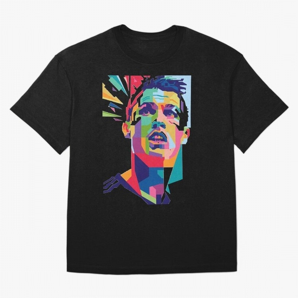 CR7 Sketch Oversized T-Shirt Keep the Match Day Mood of Global Football Passion for FIFA World Cup 2026 USA Canada Mexico, Capturing Messi, Neymar and Mbappe, France and Portugal, Championship Spirit, Famous Goals, Roaring Crowds and International