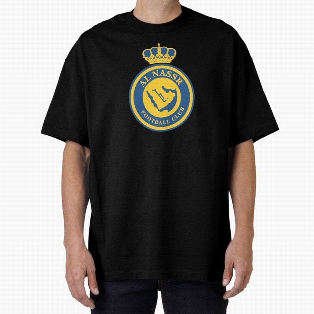 Al-Nassr Football Club - Oversized T-Shirt Turn Up for Global Football Passion for FIFA World Cup 2026 Group Stage, Filled with Cristiano Ronaldo, Spain and Netherlands, Worldwide Fan Energy, Dramatic Goals, Stadium Lights and Championship