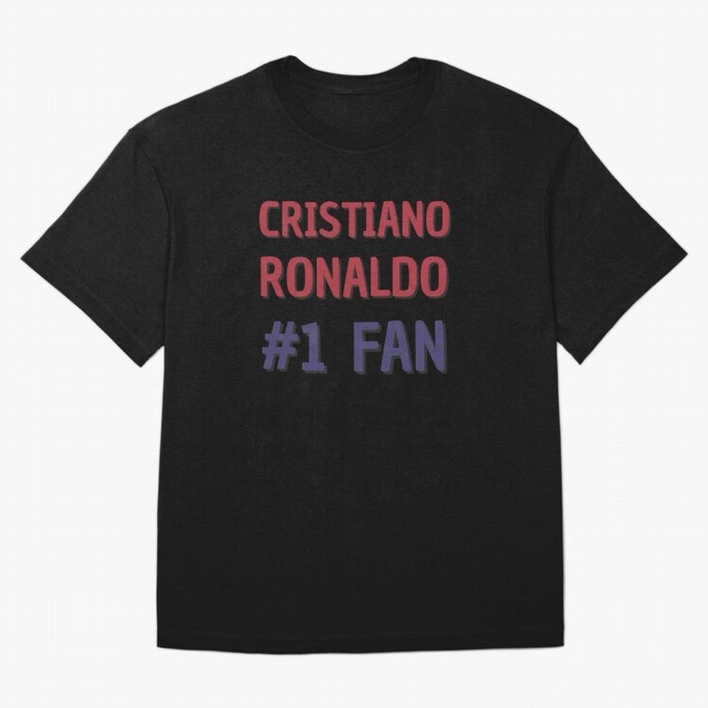 Cristiano Ronaldo - #1 Fan Oversized T-Shirt Feel the Trophy Chase of FIFA World Cup 2026 Spirit, Centered on England, France and Netherlands, Cristiano Ronaldo, Supporter Pride, Iconic Celebrations, Legendary Names and Global Match Day Energy;