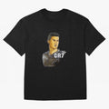 Cristiano Ronaldo digital art Oversized T-Shirt Honor the Football Icons of Match Day Hype around FIFA World Cup 2026 Group Stage, Mbappe, France, Global Supporter Spirit, Legendary Goals, National Colors and Tournament Celebration; Great for Watch