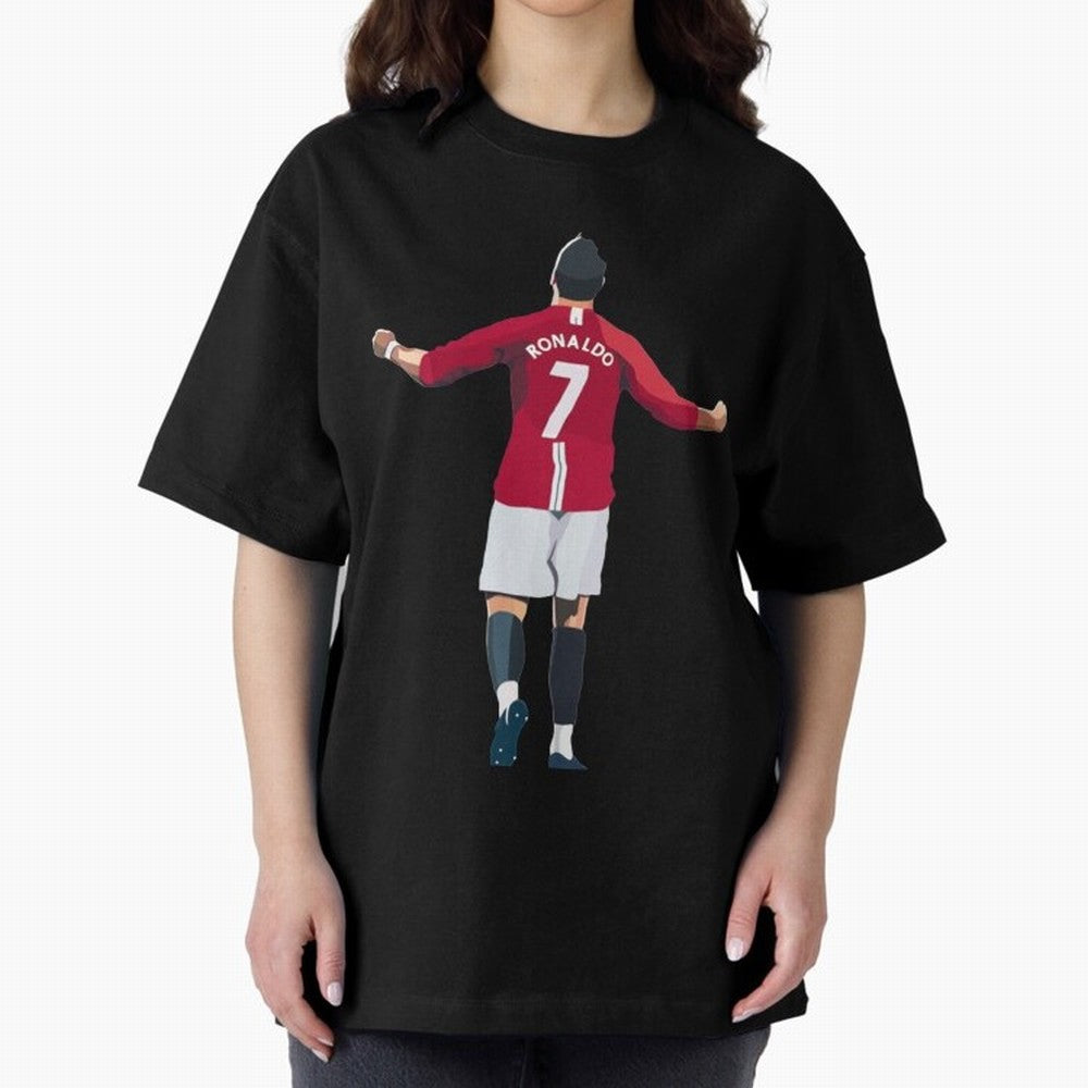Cristiano Ronaldo Legend Cristiano Ronaldo Oversized T-Shirt Represent the Passion of Match Day Hype around FIFA World Cup 2026 Group Stage, Messi and Cristiano Ronaldo, France and Portugal, Vintage Soccer Flavor, Modern Football Stars, National