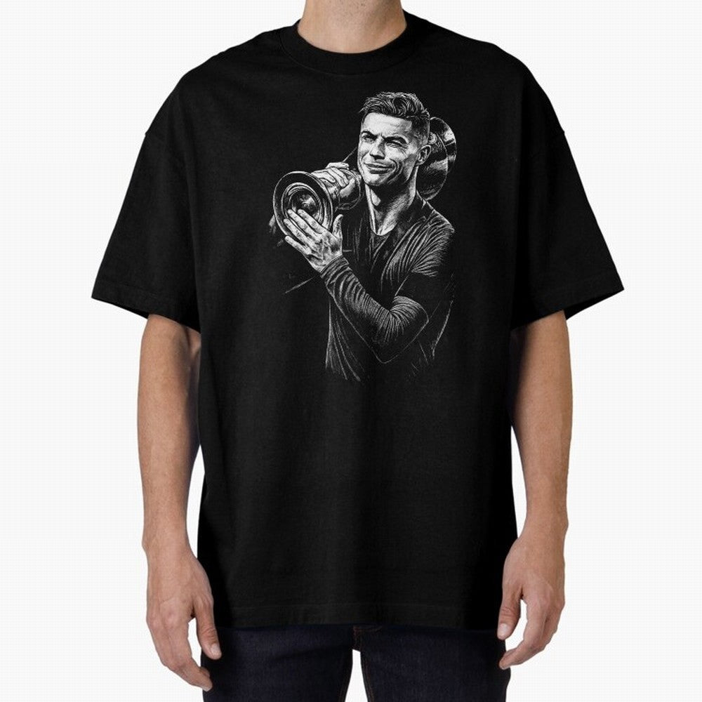 Cristiano Ronaldo Nations League Cup Oversized T-Shirt Carry the Colors and Pride of Match Day Hype around FIFA World Cup 2026 USA Canada Mexico, Neymar, Haaland and Cristiano Ronaldo, England, Stadium Memories, Football Loyalty, International