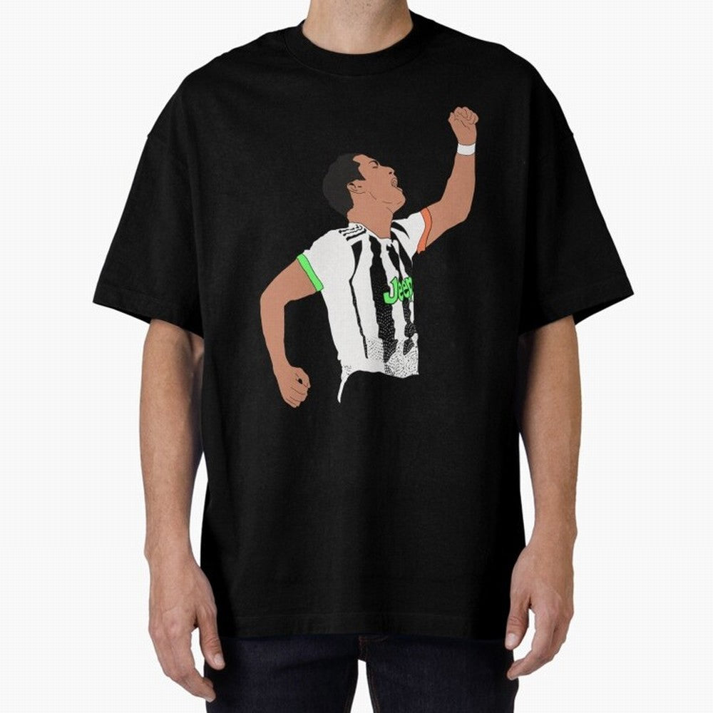 Cristiano Ronaldo Cristiano Ronaldo Juve Oversized T-Shirt Show Match Day Excitement for FIFA World Cup 2026 Centered on Messi and Cristiano Ronaldo, France and Portugal Energy, Sports Nostalgia, International Competition, Famous Players and