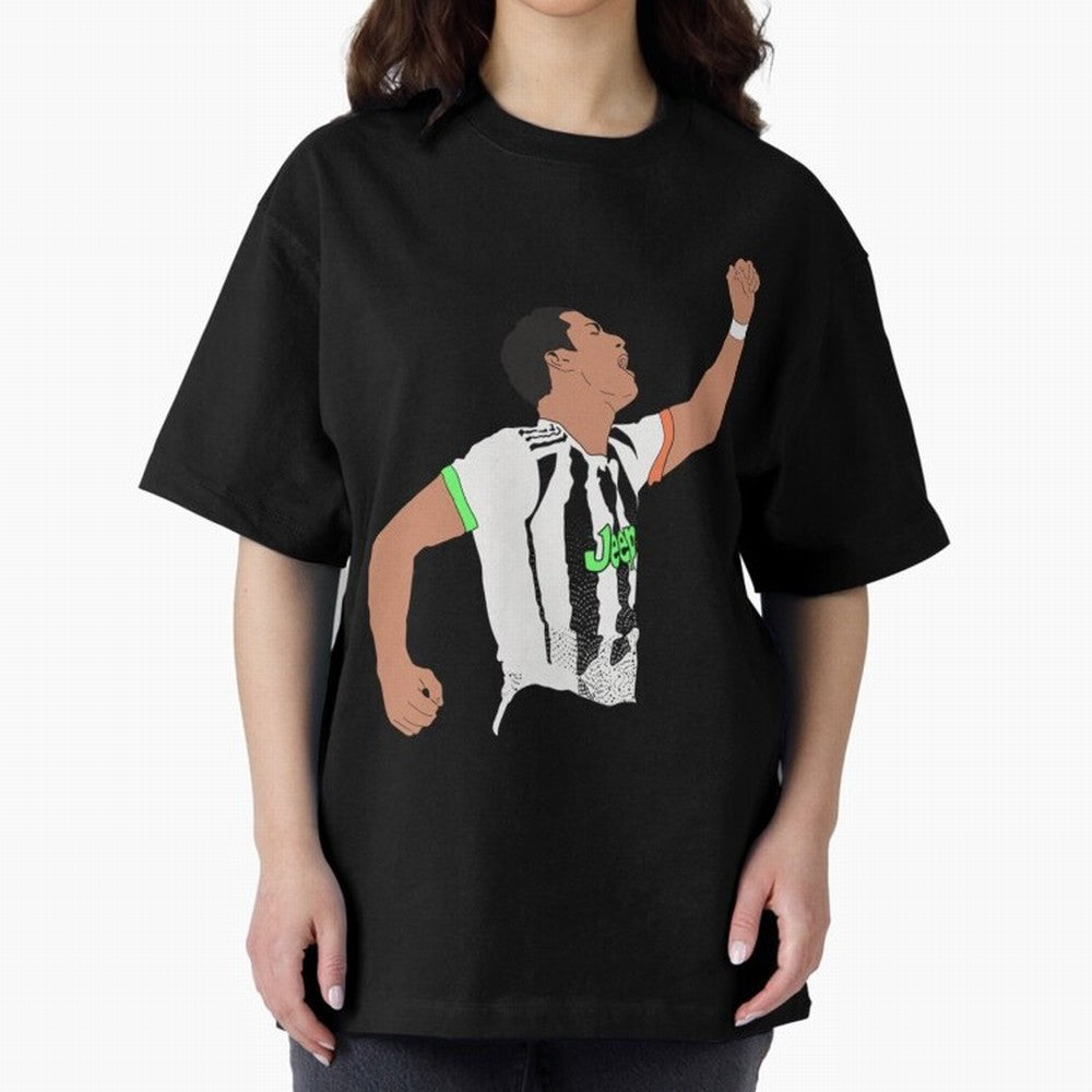 Cristiano Ronaldo Cristiano Ronaldo Juve Oversized T-Shirt Show Match Day Excitement for FIFA World Cup 2026 Centered on Messi and Cristiano Ronaldo, France and Portugal Energy, Sports Nostalgia, International Competition, Famous Players and