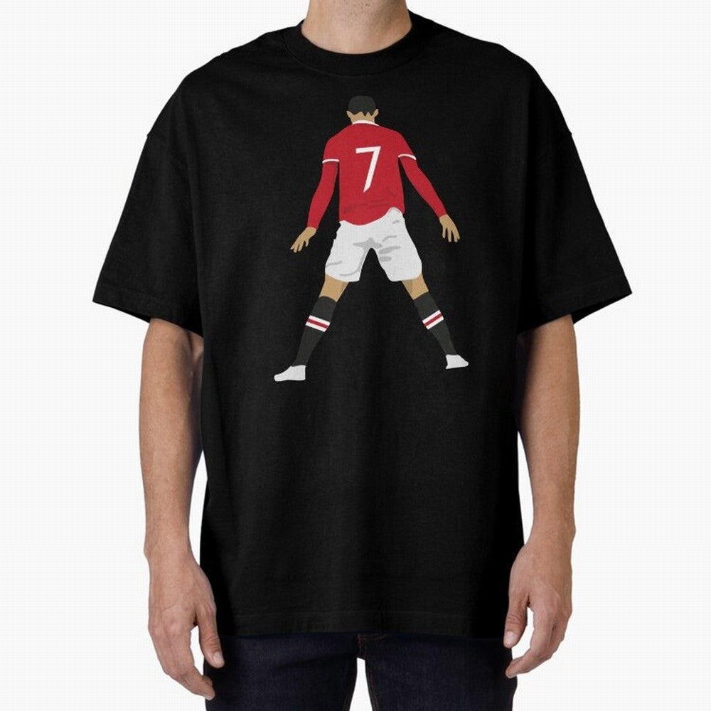 CR7 Man U SIIIIIUUUUUUU (Celebration) Oversized T-Shirt Show Love for Legendary Goals in the FIFA World Cup 2026 Group Stage Journey through Messi, Neymar and Mbappe Highlights, Portugal, Spain and Germany Pride, Global Supporter Spirit, Legendary