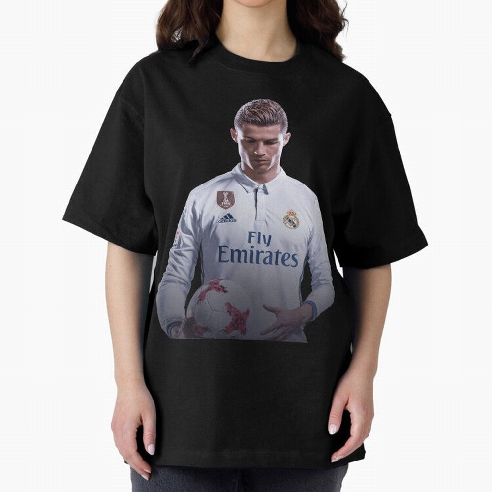 Ronaldo Madrid Jersey Poster Oversized T-Shirt Celebrate the Biggest Stage of Global Football Passion for FIFA World Cup 2026 USA Canada Mexico, Filled with Neymar, England, France and Netherlands, Fan Favorite Moments, National Team Passion, Big