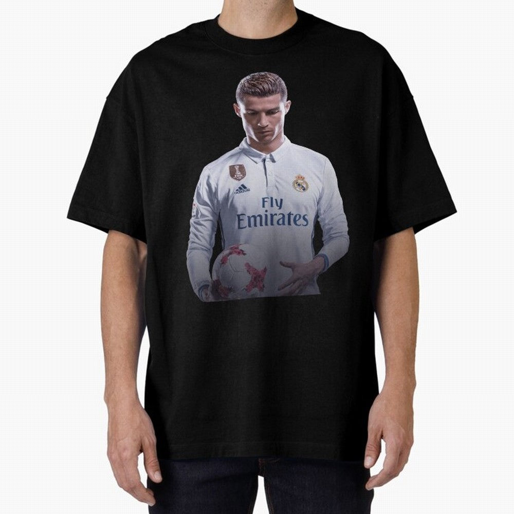 Ronaldo Madrid Jersey Poster Oversized T-Shirt Celebrate the Biggest Stage of Global Football Passion for FIFA World Cup 2026 USA Canada Mexico, Filled with Neymar, England, France and Netherlands, Fan Favorite Moments, National Team Passion, Big