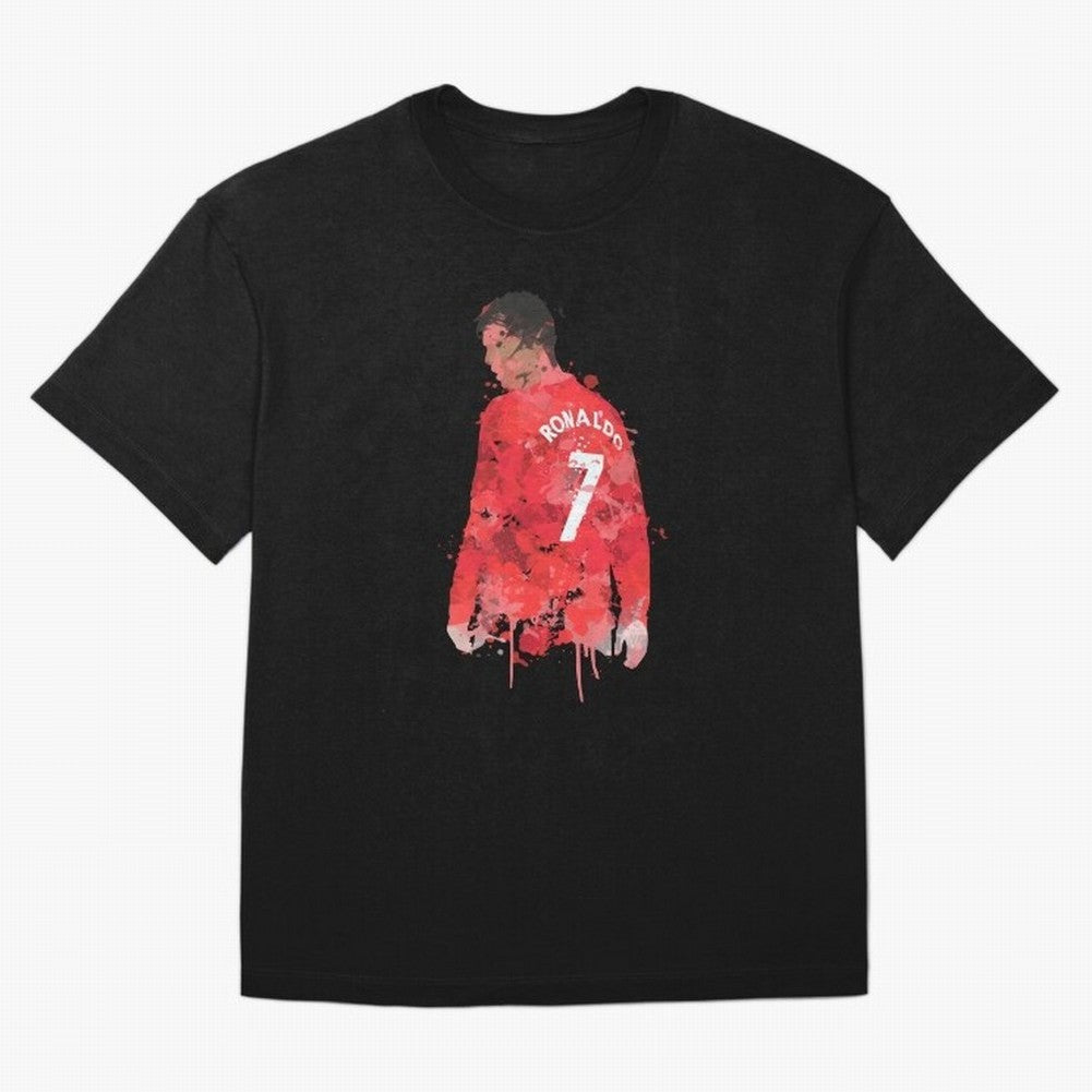 Cristiano Ronaldo - Manchester United Legend Art Oversized T-Shirt Bring Retro Soccer Energy to the FIFA World Cup 2026 Journey through Messi, Neymar and Mbappe Highlights, Argentina and Brazil Pride, Fan Favorite Moments, National Team Passion,