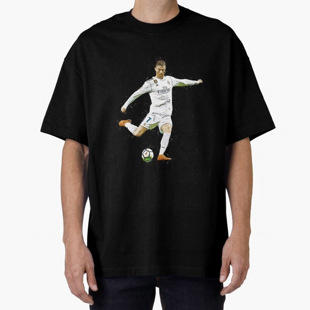 Cristiano Ronaldo Celebration Oversized T-Shirt Feel the Heartbeat of the FIFA World Cup 2026 Group Stage Journey through Neymar Highlights, Spain and Netherlands Pride, Soccer Culture, Superstar Moments, National Team Dreams and Competitive Fire;