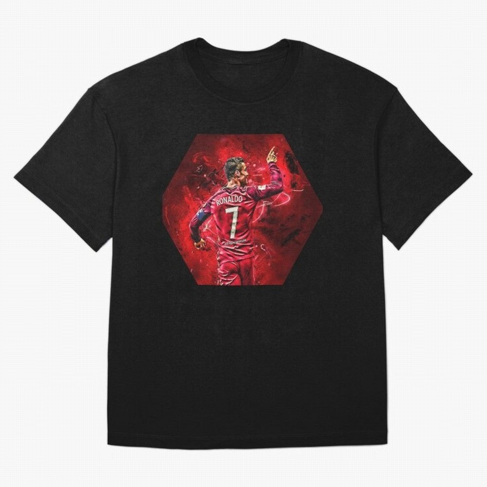 CR7 Art Oversized T-Shirt Celebrate Global Football Passion for FIFA World Cup 2026 USA Canada Mexico, Filled with Messi and Cristiano Ronaldo, England, France and Netherlands, Match Day Excitement, Supporter Culture, Golden Goals and Global