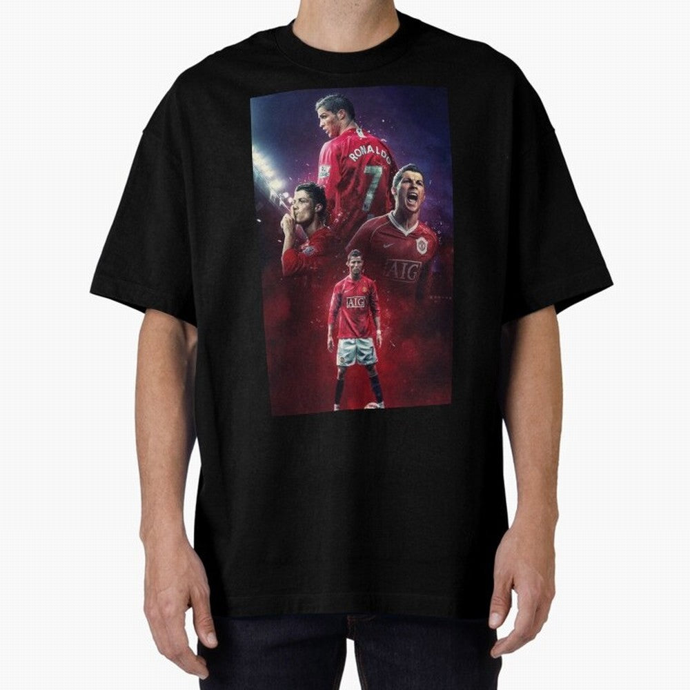 Cristiano Ronaldo dos Santos Aveiro Art Oversized T-Shirt Celebrate Fan Culture around the FIFA World Cup 2026 Group Stage Journey through Mbappe Highlights, England Pride, Football Festival Excitement, Trophy Ambitions, Country Rivalries and Star