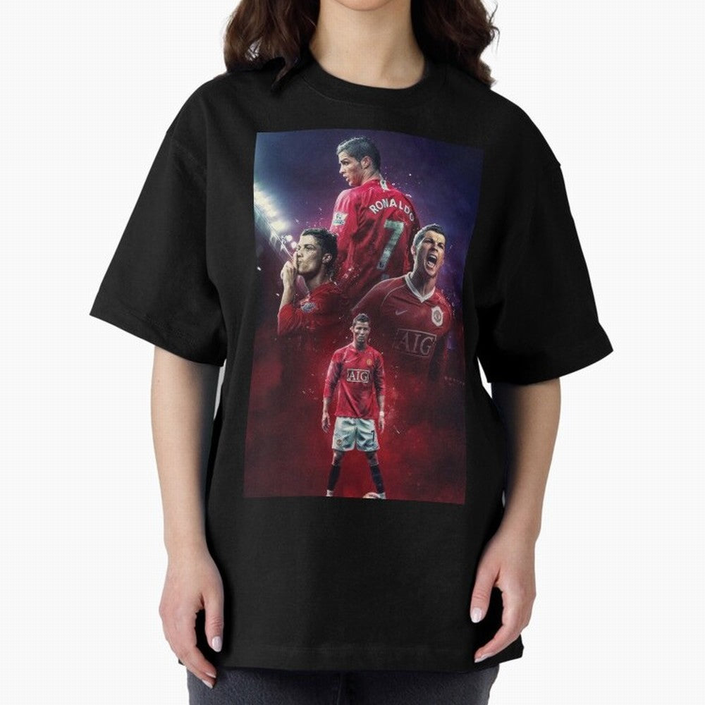 Cristiano Ronaldo dos Santos Aveiro Art Oversized T-Shirt Celebrate Fan Culture around the FIFA World Cup 2026 Group Stage Journey through Mbappe Highlights, England Pride, Football Festival Excitement, Trophy Ambitions, Country Rivalries and Star