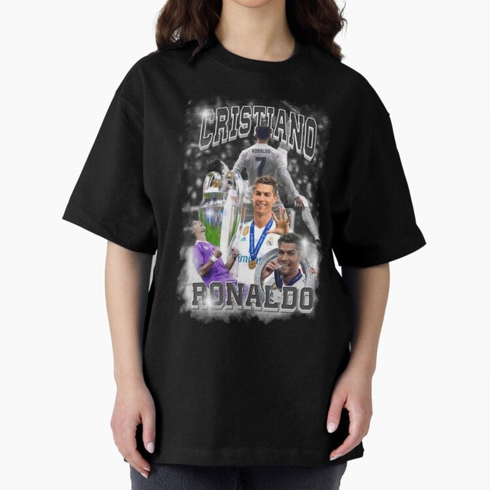 Cristiano Ronaldo Oversized T-Shirt Showcase FIFA World Cup 2026 Group Stage Built around CR7 and Messi, Spain Energy, Goal Celebration Energy, Supporter Heritage, Football Icons and Worldwide Tournament Joy; Created for Match Day Parties, Soccer