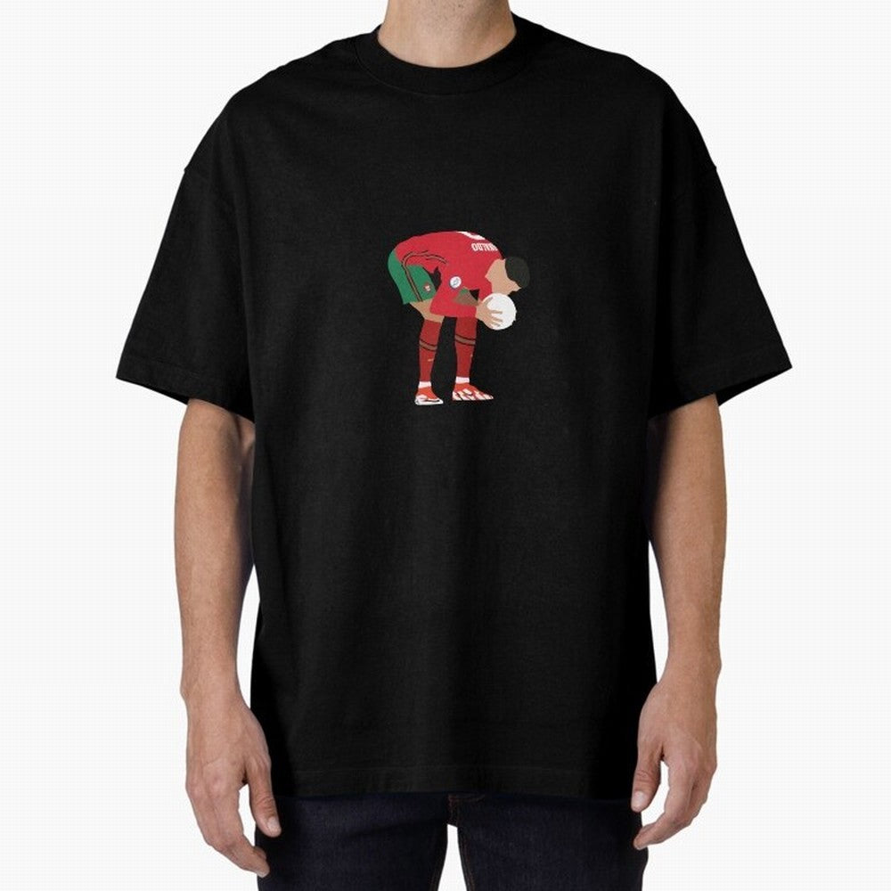 cristiano ronaldo ball kiss Oversized T-Shirt Keep the Match Day Mood of Match Day Hype around FIFA World Cup 2026 Group Stage, CR7 and Messi, France and Portugal, Champion Mindset, Group Stage Buzz, Knockout Tension and Passionate Fan Culture;