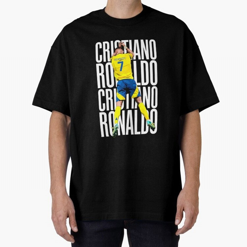 Cristiano Ronaldo Siuuuu Celebration Oversized T-Shirt Remember the FIFA World Cup 2026 USA Canada Mexico Journey through Neymar, Haaland and Cristiano Ronaldo Highlights, Argentina and Brazil Pride, Worldwide Fan Energy, Dramatic Goals, Stadium