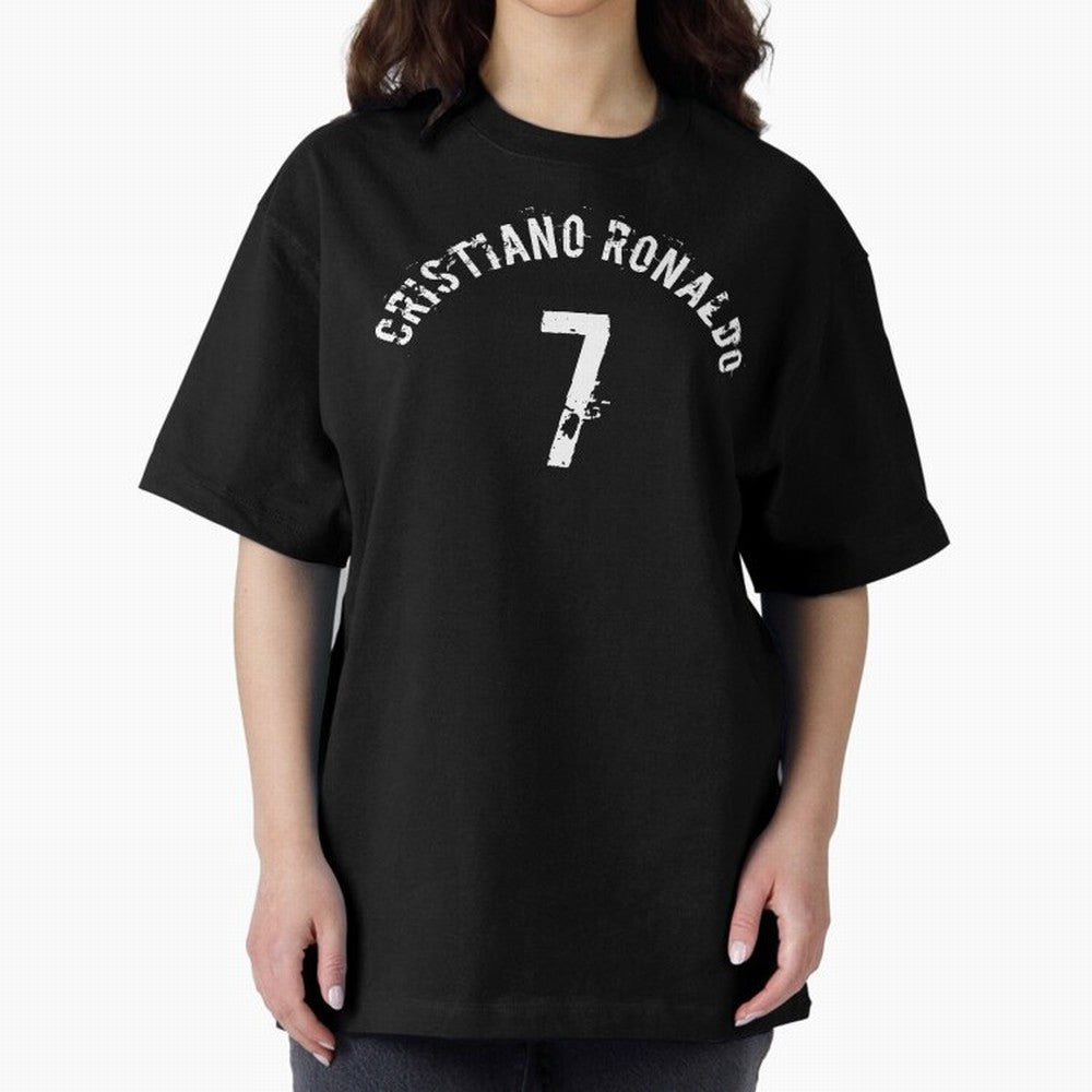 Cristiano Ronaldo 7 Oversized T-Shirt Fuel Match Day Hype around FIFA World Cup 2026 USA Canada Mexico, Cristiano Ronaldo, Portugal, Spain and Germany, Retro Football Energy, Iconic Rivalries, Trophy Chase Drama and Stadium Atmosphere; Made for Die